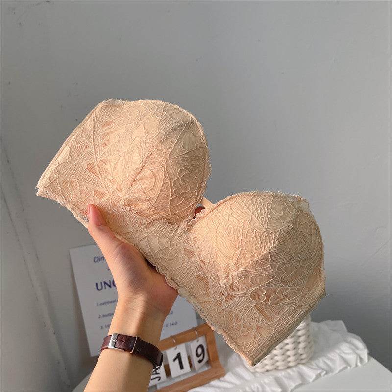 Thin Strapless Non-slip Push Up Bra - Mubimart