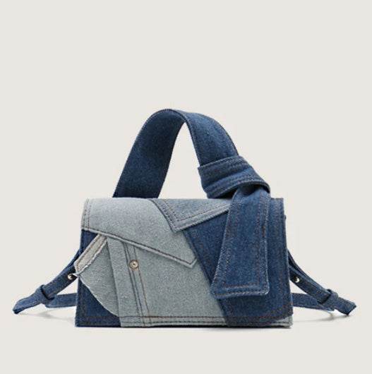 All-matching Jeans Stitching Crossbody Bag For Women - Mubimart
