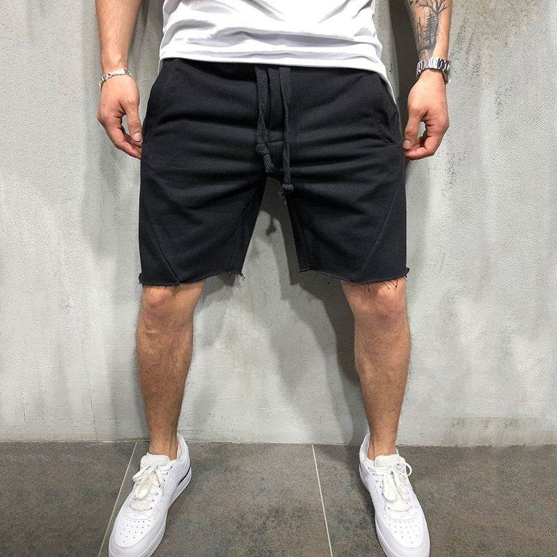 summer mens gym sports sport grey shorts for men - Mubimart
