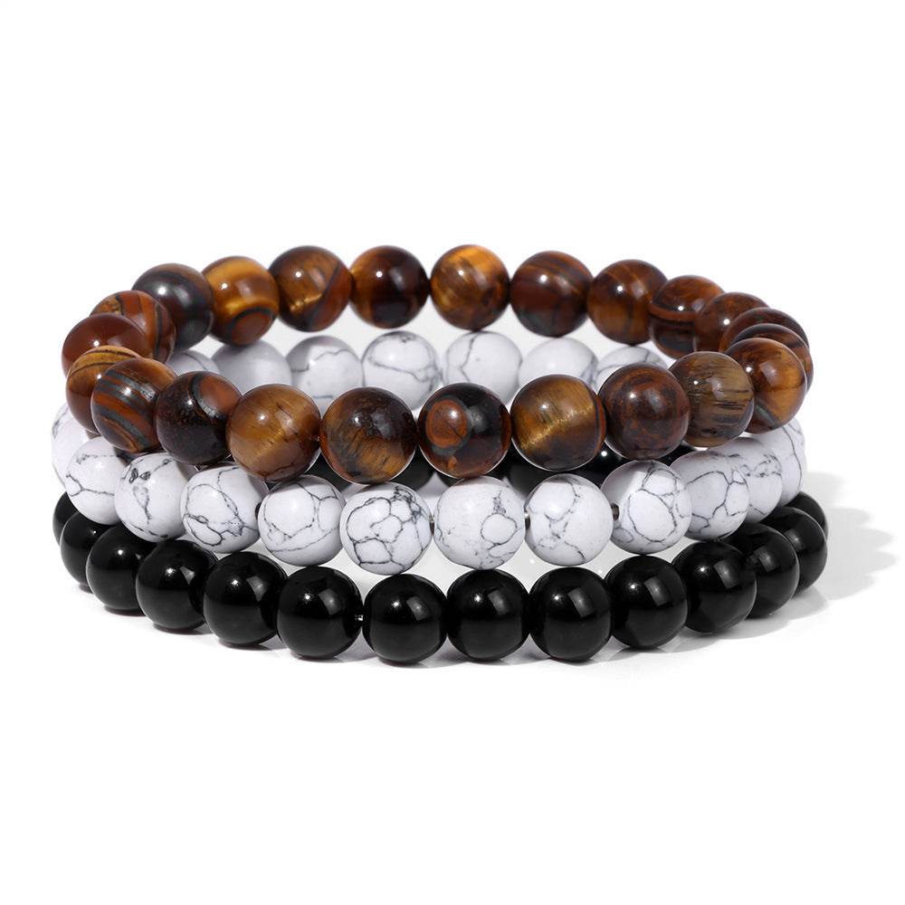 Natural Stone Bead Bracelet For Men - Mubimart