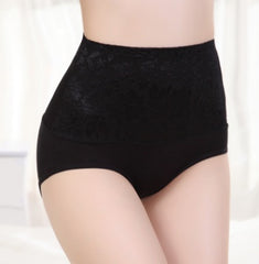 High Waist Lace Panties - Mubimart -  