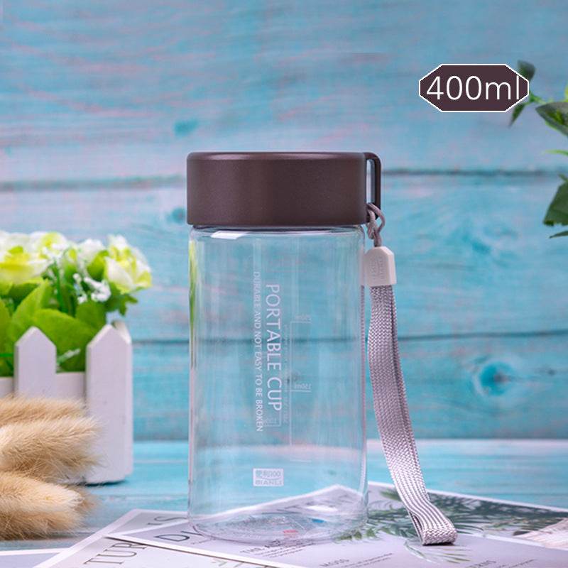 Mini Plastic Cup Water Cup Cute Portable Accompanying Cup With Rope - Mubimart