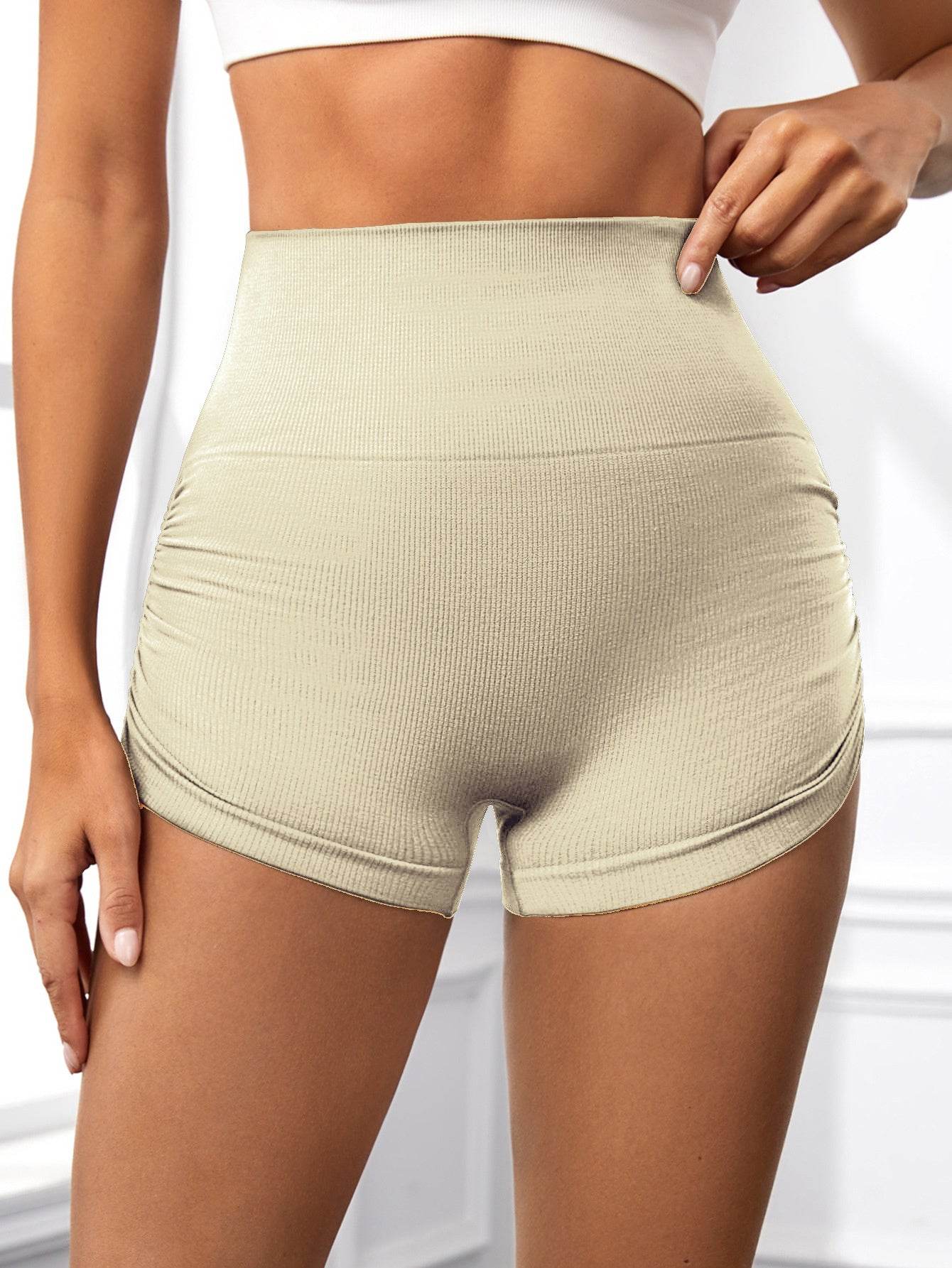Workout Shorts For Women Scrunch Butt Lifting High Waisted Yoga Gym Seamless Booty Biker Shorts - Mubimart