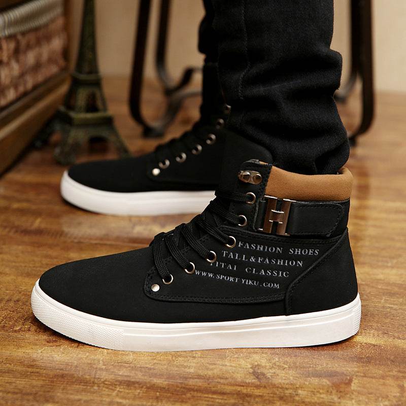 Martin Boots Men Lace-up Flat Shoes - Mubimart