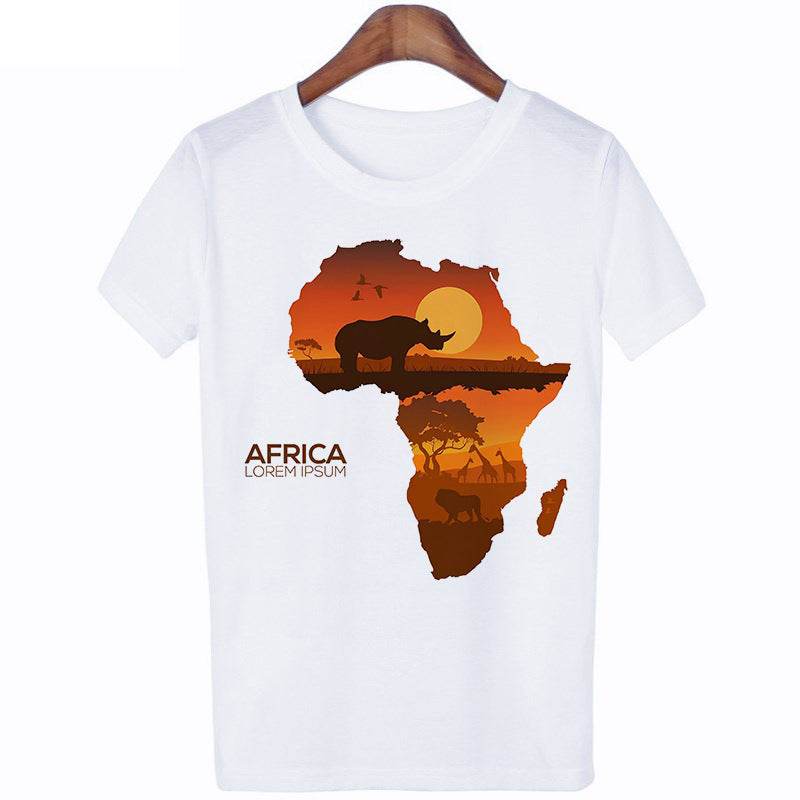Women's Short-sleeved T-shirt Fashion Printed European Size Plus Size - Mubimart