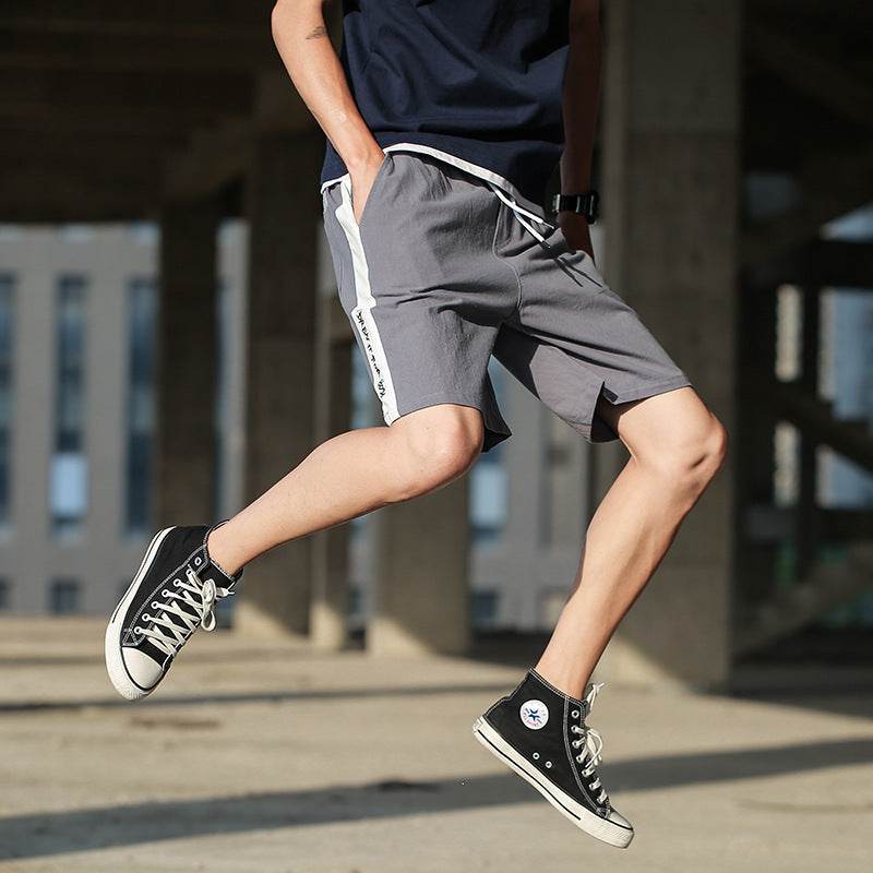 Mens Shorts Loose Five-point Pants Beach Pants - Mubimart