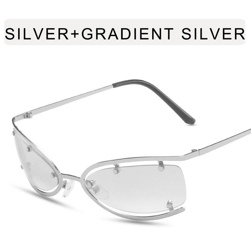 Women's Fashion Cat Eye Hollow Sunglasses - Mubimart