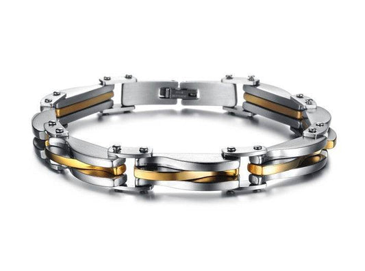 Diamond Texture Mens Titanium Steel Bracelet - Mubimart