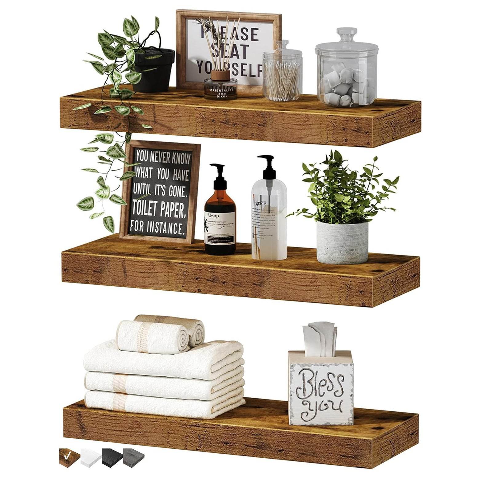 Floating Shelf Living Room Wall - Mubimart