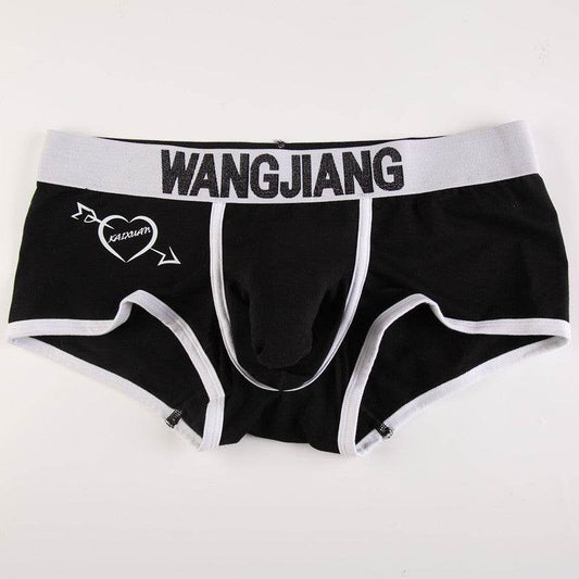 Men's Underwear Boxers Low Waist Cotton U Convex Trunk Fashion Sexy Men's Boxers - Mubimart