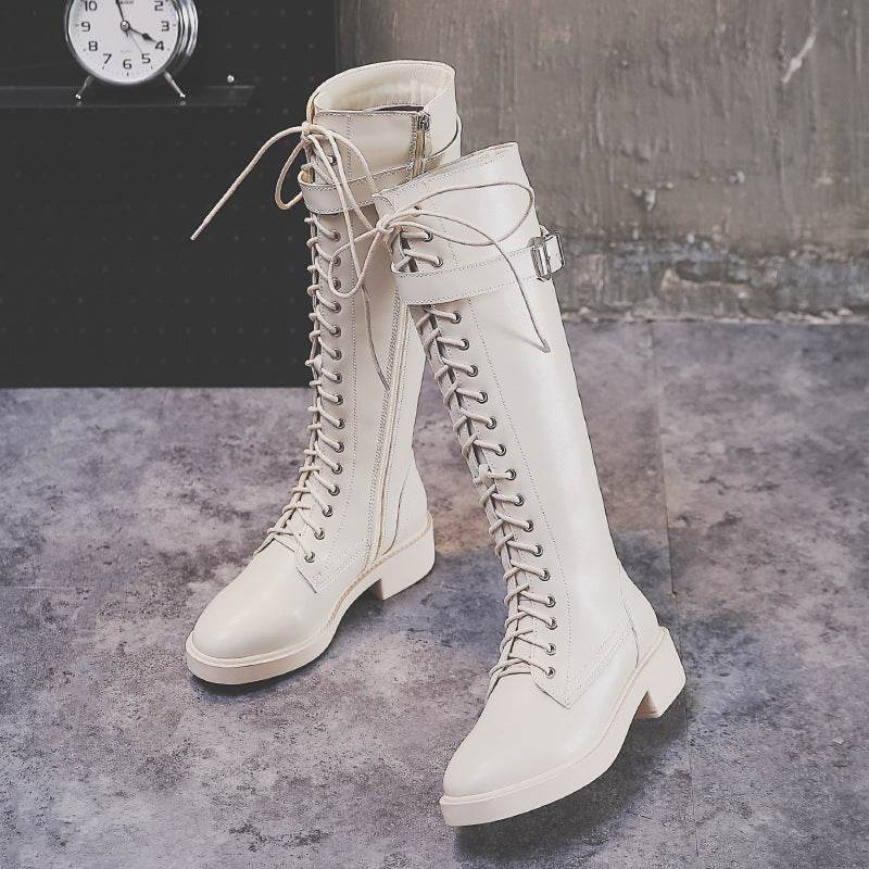Women Long Boots High Boots Flat Boots Big Size - Mubimart