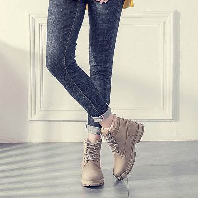 Martin boots women plus velvet - Mubimart