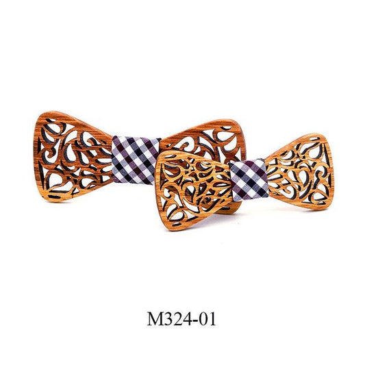 Wooden bow tie - Mubimart