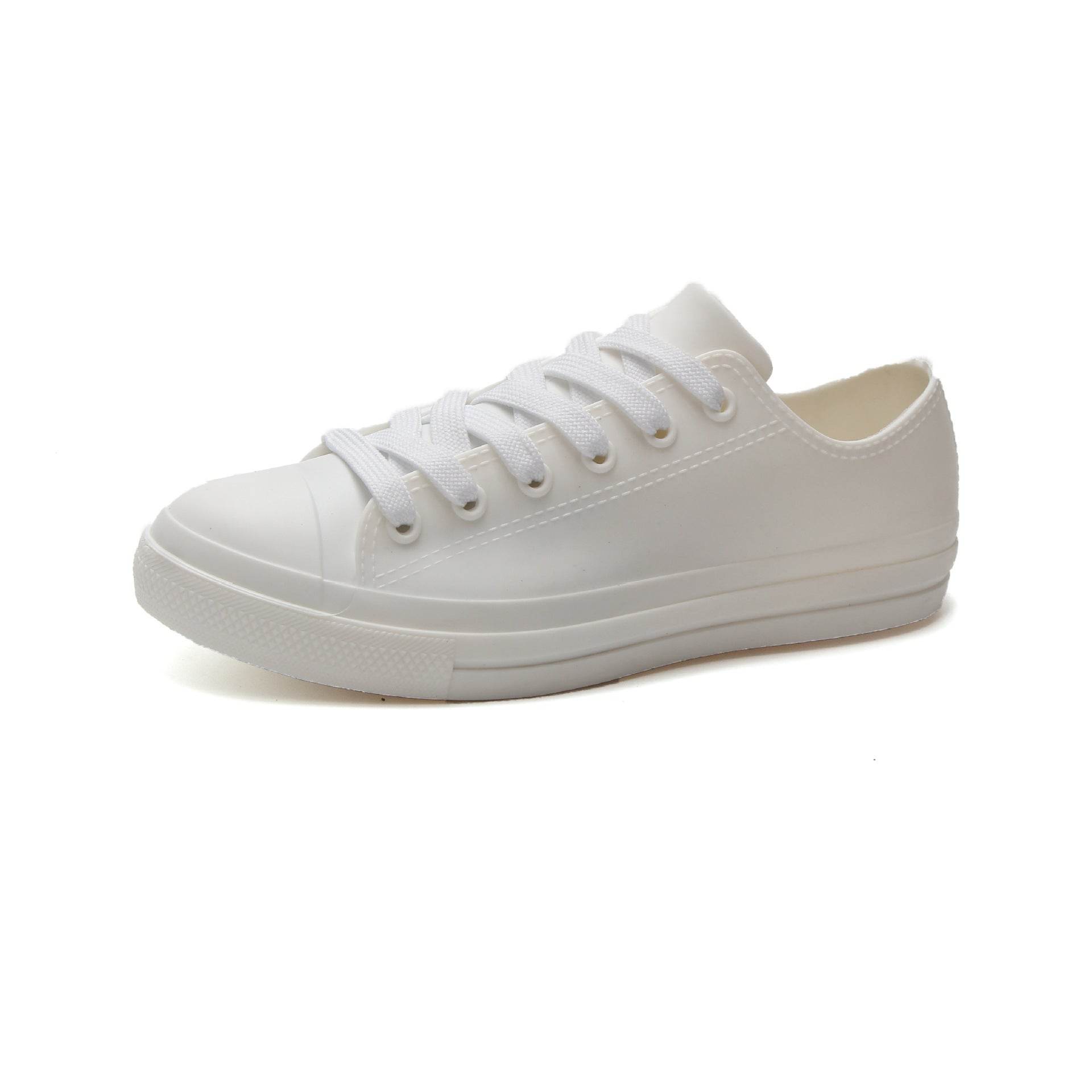 New Small White Shoes Women Low-Top Rain Boots Everyday Casual - Mubimart