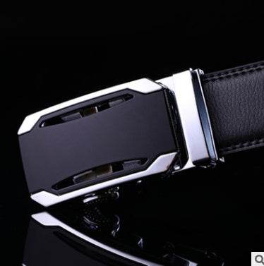 Men's leather factory direct belt buckle leather belt men's automatic belt belt wholesale business - Mubimart