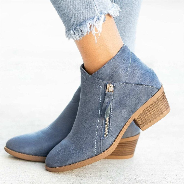 Suede ankle boots