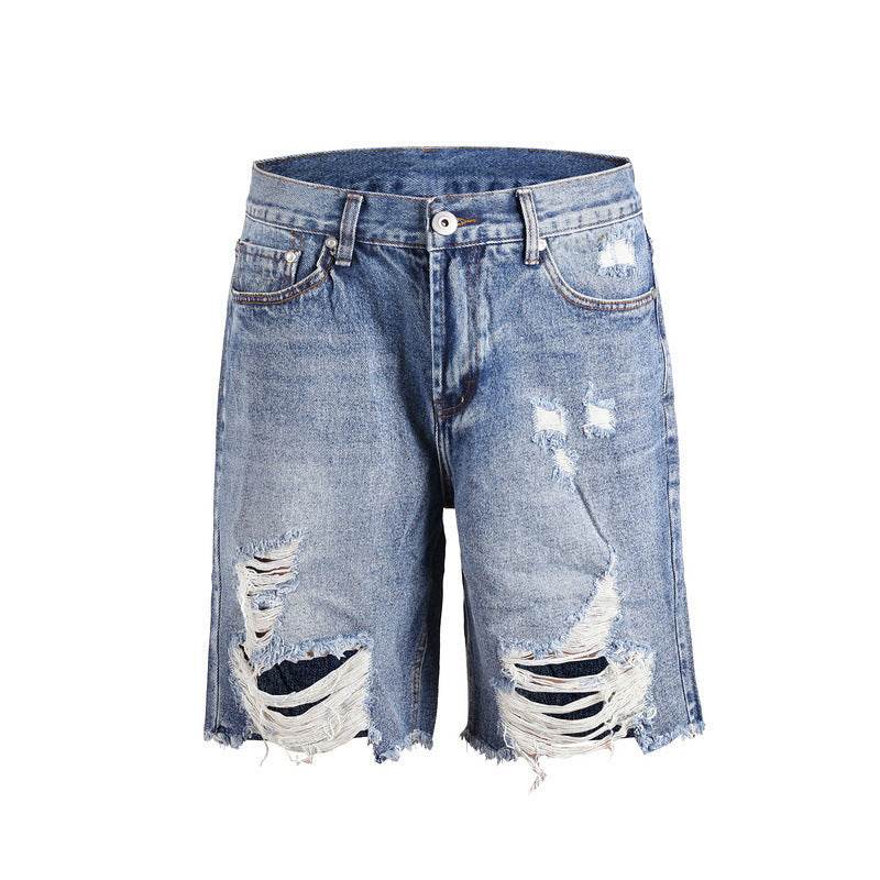 Loose Dad Denim Shorts Men - Mubimart
