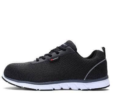Men Steel Toe Work Safety Shoes Lightweight Breathable Reflective Casual Sneaker - Mubimart