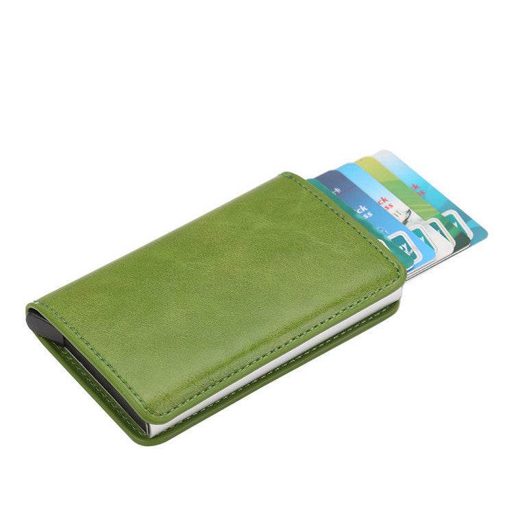 PU Automatic Card Card Holder RFID Multi-function Card Holder - Mubimart