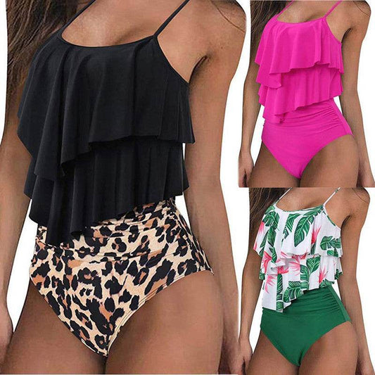 Ruffled bikini swimsuit - Mubimart
