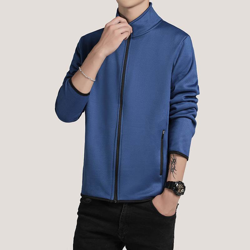 Men's fleece cardigan jacket - Mubimart