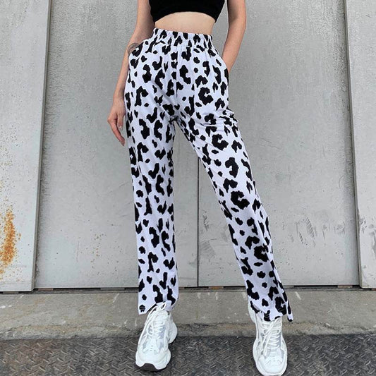 Sweatpants Women Wid Leg Loose Flare Pants Joggers Women Wide Leg Streetwear Fashion Sexy Long Trousers - Mubimart