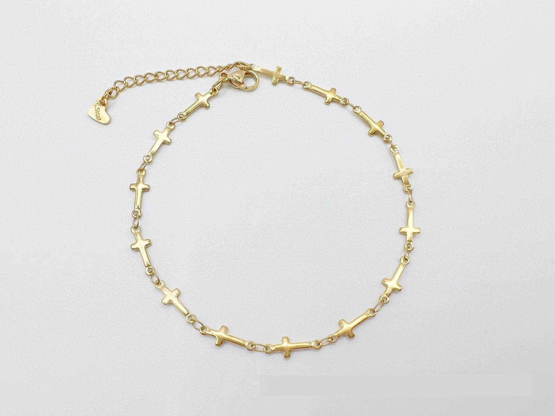 Simple Niche European And American Style Stainless Steel Anklets - Mubimart