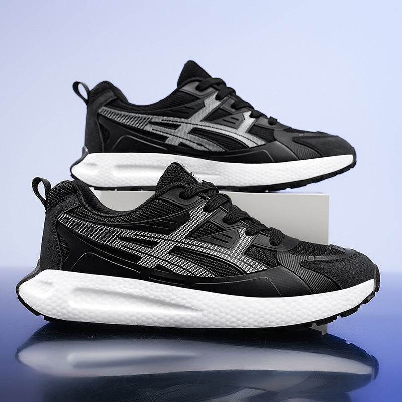 Casual Rubber Non-slip All-matching Popcorn Shock Absorption Sneaker - Mubimart