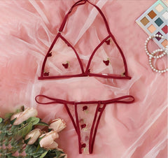 Sexy Lingerie Bra Thong Set - Mubimart - Lingerie bra 