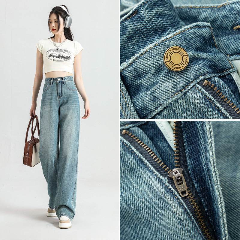 Fashionable Narrow Wide-leg Jeans For Women - Mubimart