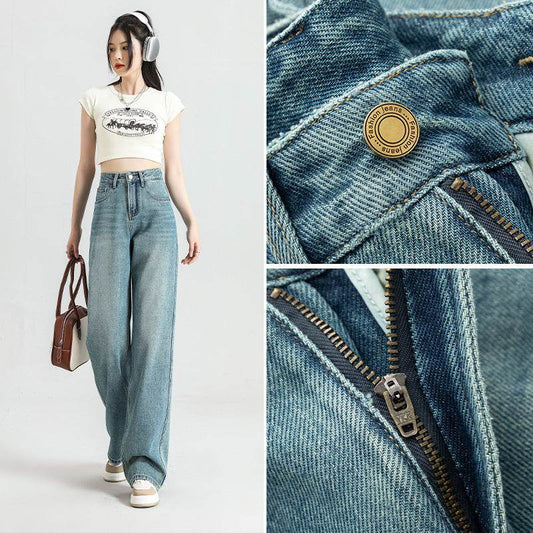 Fashionable Narrow Wide-leg Jeans For Women - Mubimart