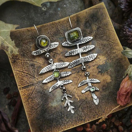 Female Versatile Leaf Shaped Fashionable Earrings