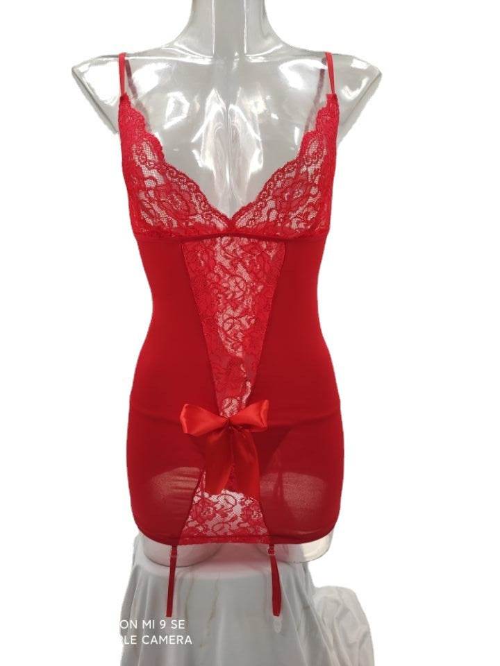 Sexy Lingerie European And American Suspender Skirt Plus Size Uniform Temptation Suspender Pajamas Sexy Nightdress - Mubimart