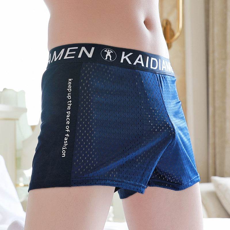 Men's Ice Silk Mesh Breathable Boxers - Mubimart