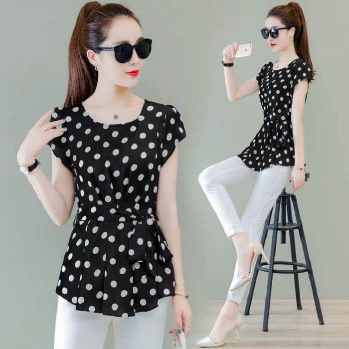 Women Casual Summer Style Chiffon Blouses Shirts - Mubimart