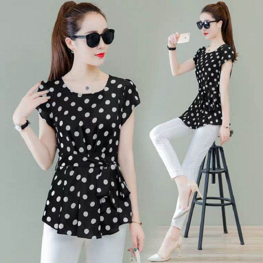 Women Casual Summer Style Chiffon Blouses Shirts - Mubimart