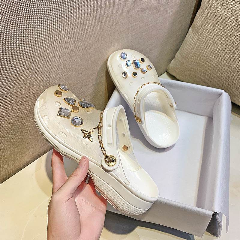 Sandals Women Platform Jelly Shoes Women Transparent Rain Boots Sandals - Mubimart
