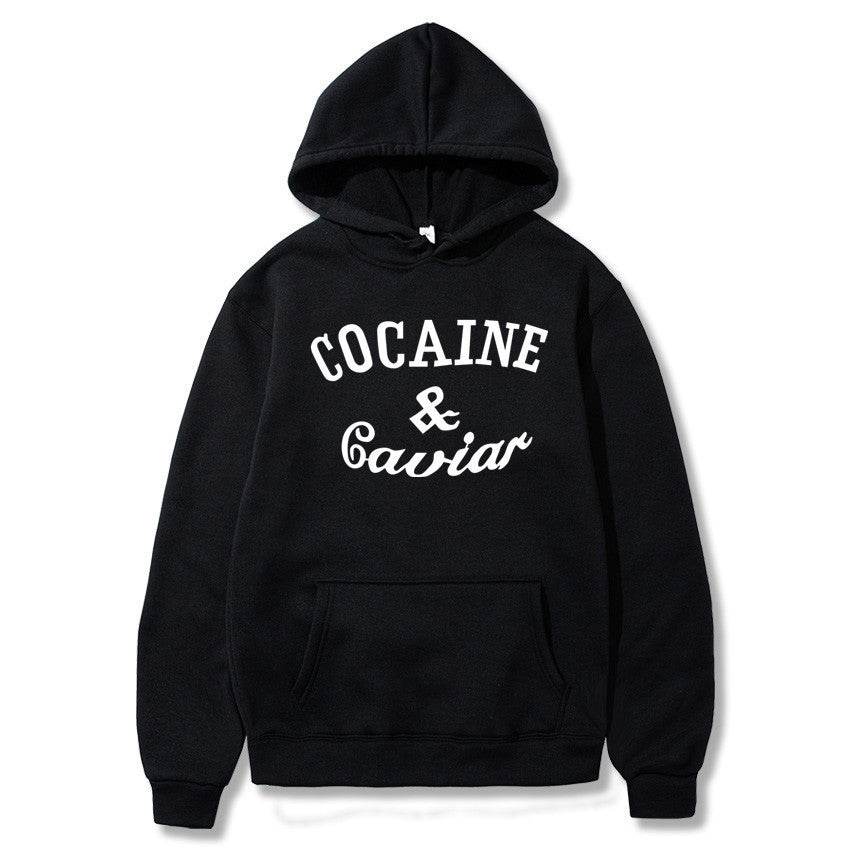 Hip Hop Letter Fleece Sweatshirt Pullover Sweatshirt - Mubimart