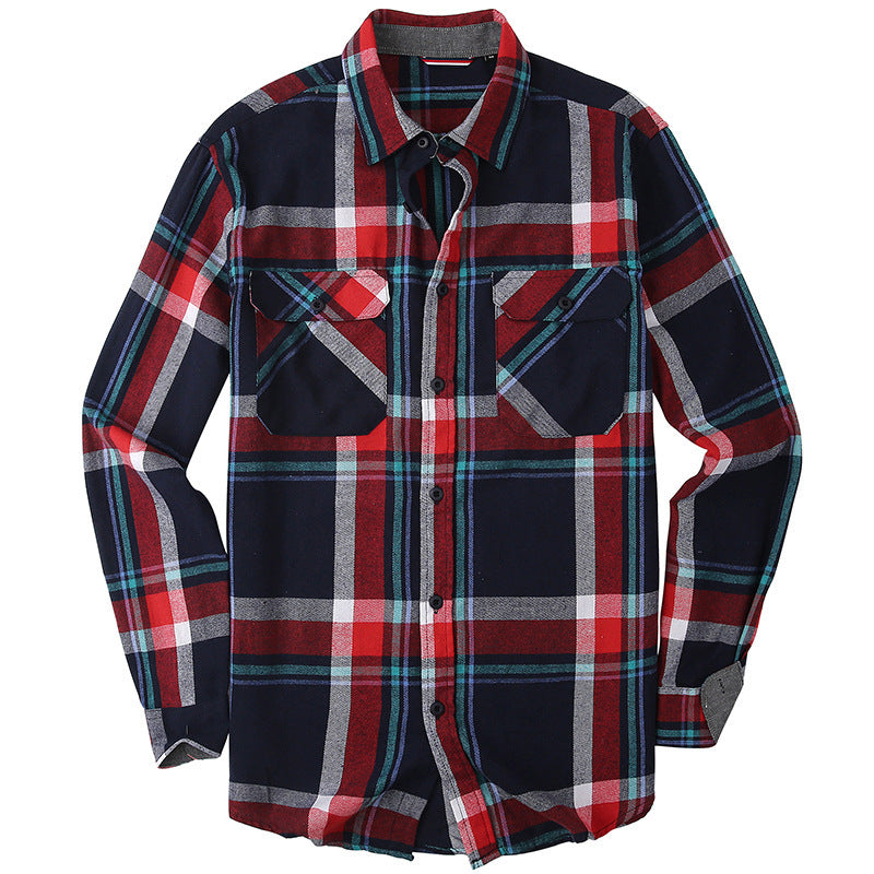 Men's Plaid Flannel Brushed Thermal Shirt