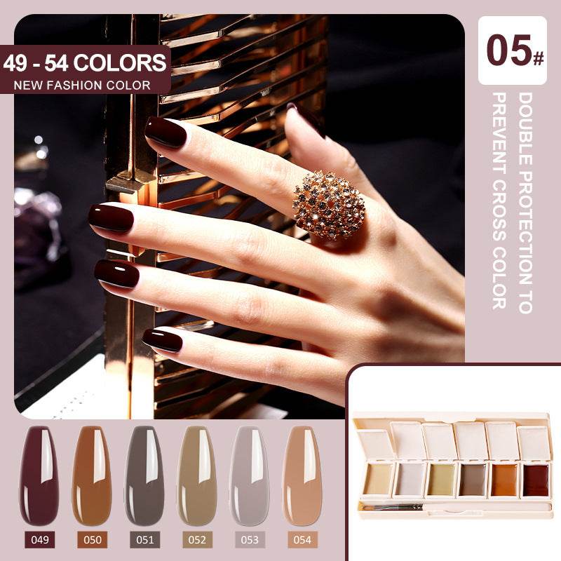 Cream Nail Polish Eye Shadow Bag - Mubimart