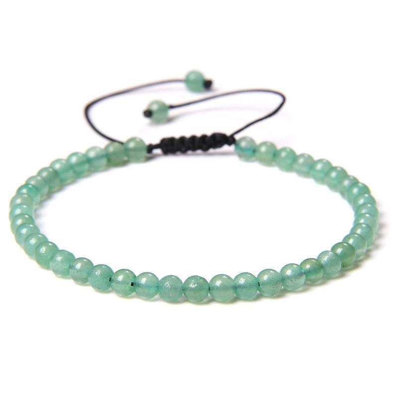 Adjustable Natural Raw Gemstone Beading Bracelet - Mubimart