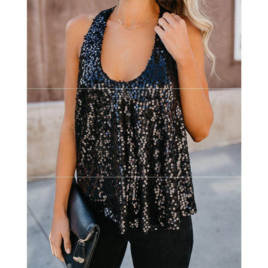 Women's Sequined Vest Camisole Vest Camisole Women - Mubimart