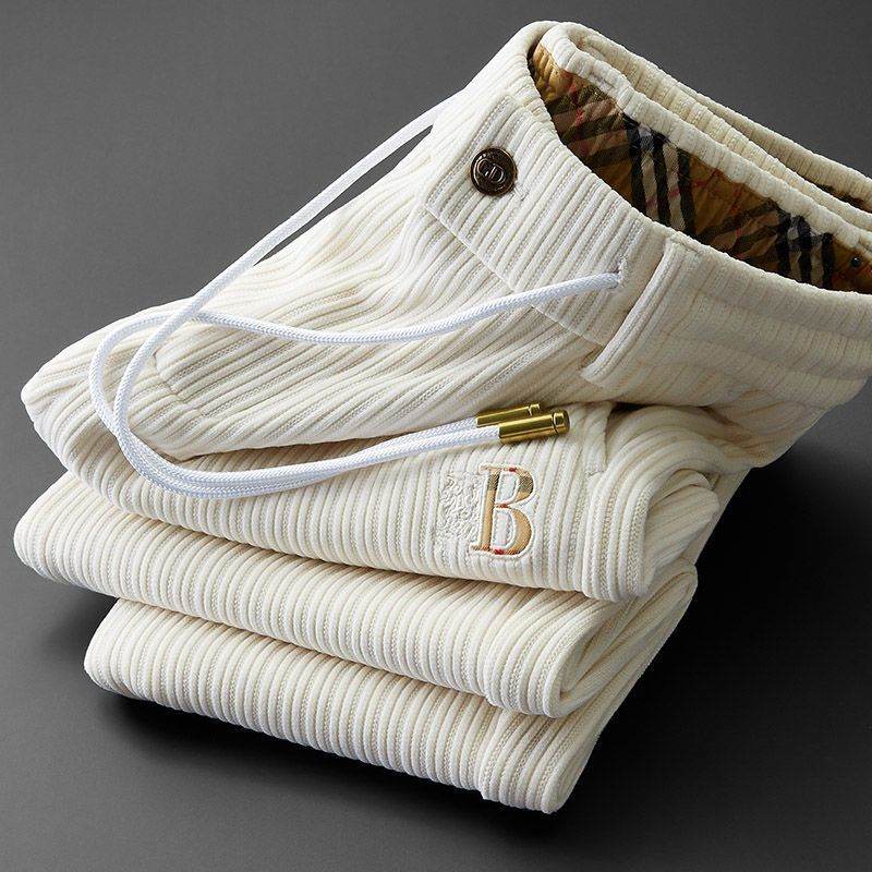 Fashionable Soft Corduroy Sweatpants For Men - Mubimart