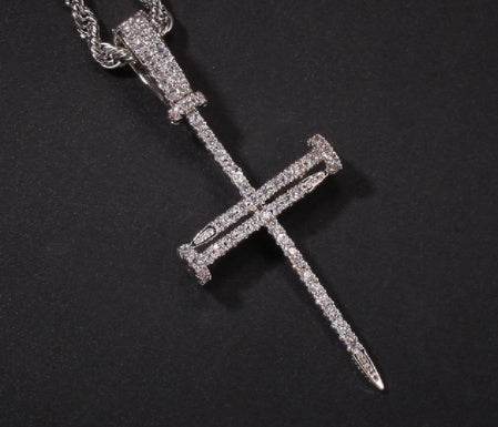 Cross Pendant Hip Hop Necklace Men - Mubimart