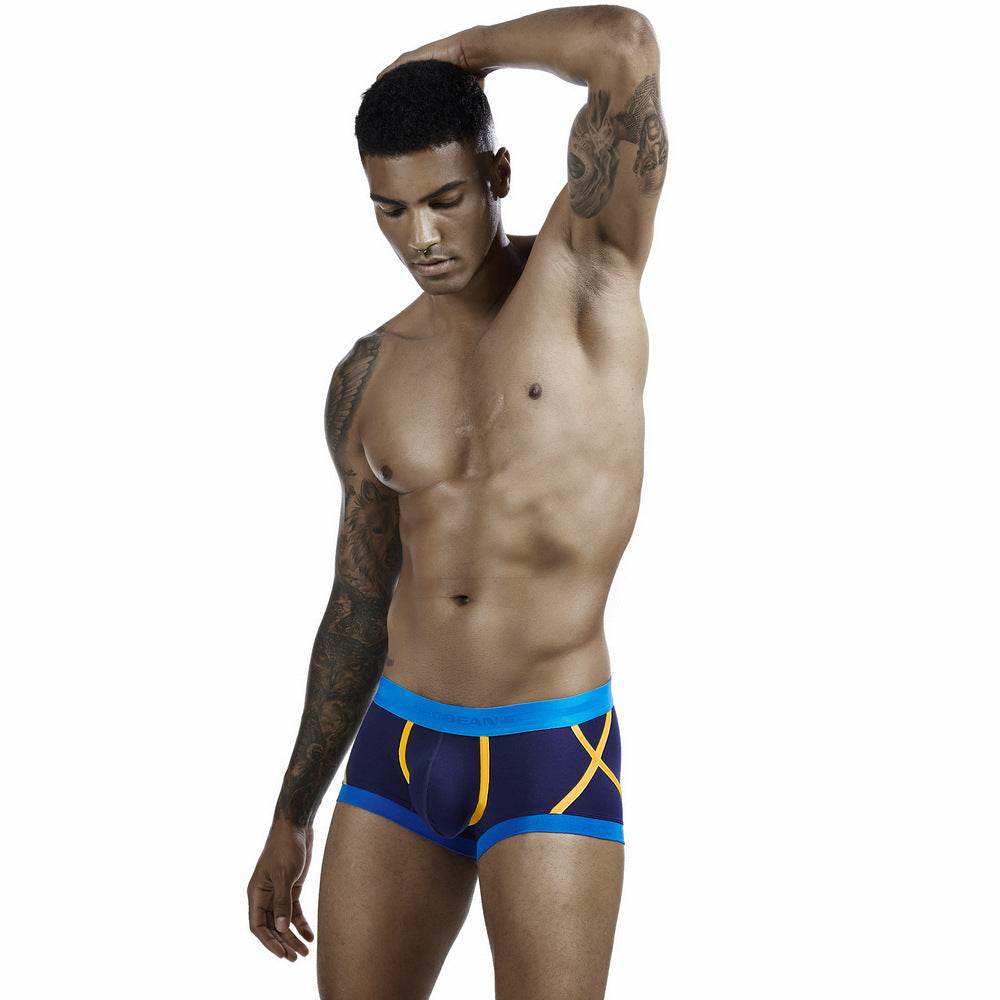 Men's Cotton Boxers Low Waist Panties - Mubimart