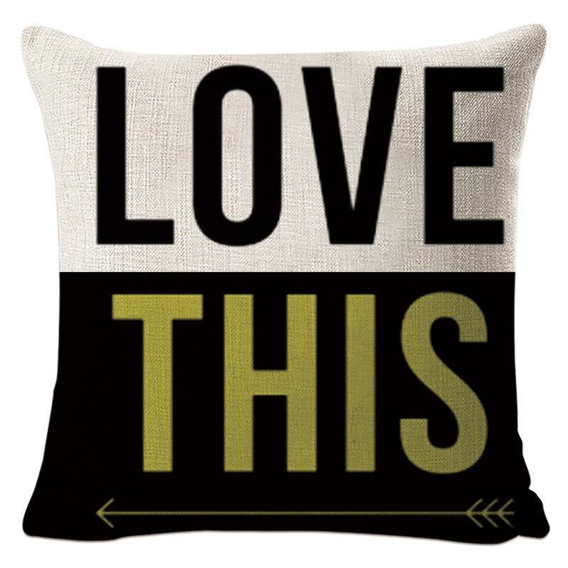 Colorful Leaf Letter Pillowcase Car Cushion Pillowcase - Mubimart