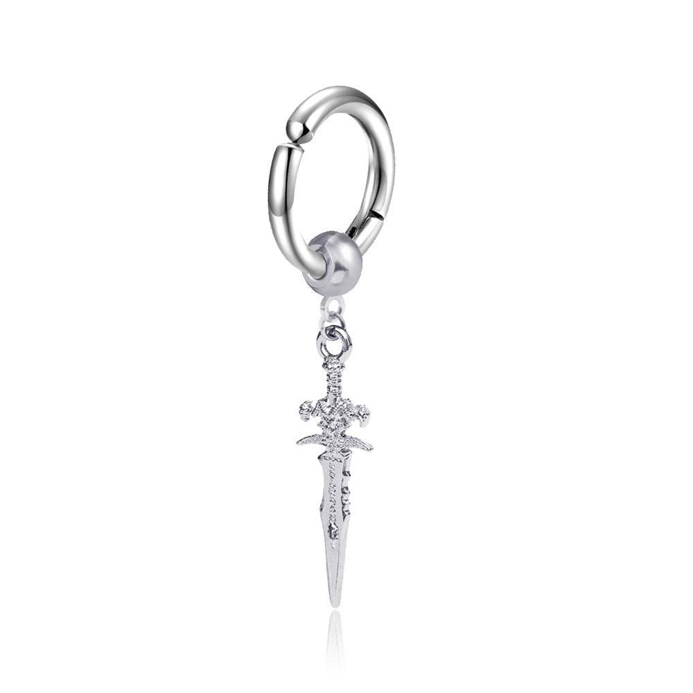 Mens Personalised Vintage Rattle Arrow Earrings - Mubimart