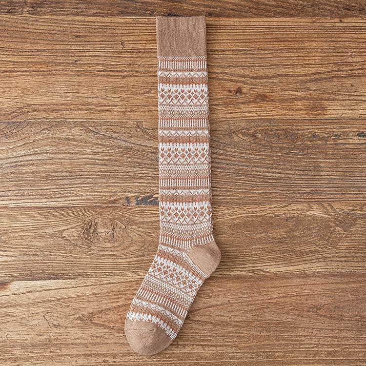 Calf Socks Children Slimming Stripes Knee Length Socks - Mubimart