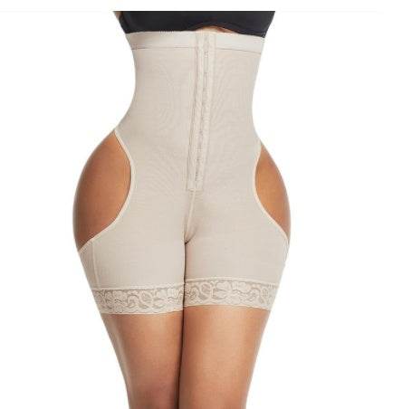 Single-breasted Lace Leaky PP Nylon Hip Shaping Panties - Mubimart