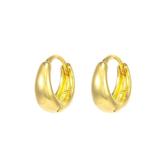 Gold Plated Hoop Earrings Women - Mubimart